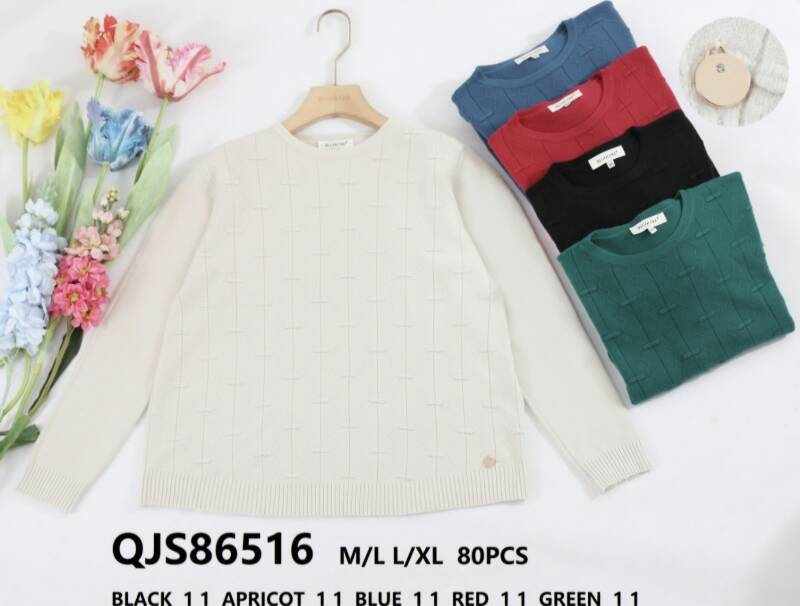 Swetry damskie Roz M/L-L/XL. Mix kolor. Paczka 8 szt